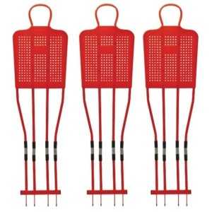 Lot de 3 Mannequins rouge - 180 cm