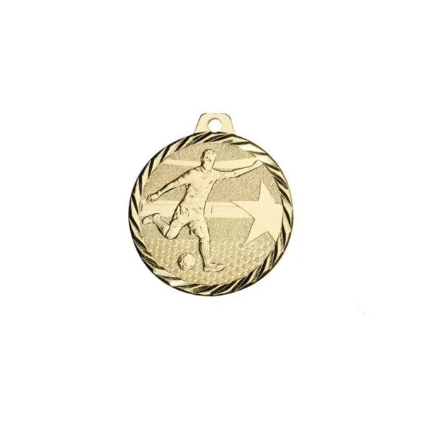 Médaille foot 50mm - Or