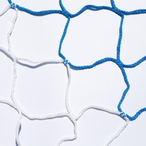 11-a-side soccer nets Trapezoid - Blue/White - Pair