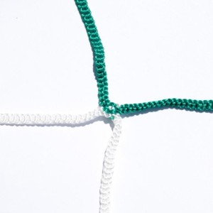 11-a-side soccer nets Trapezoid - Green/White - Pair