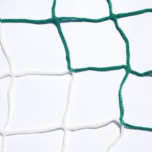 11-a-side soccer nets Trapezoid - Green/White - Pair