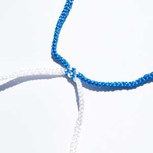 European 11-a-side soccer nets - Blue/White - Pair