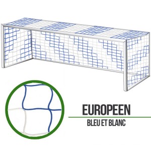 European 11-a-side soccer nets - Blue/White - Pair