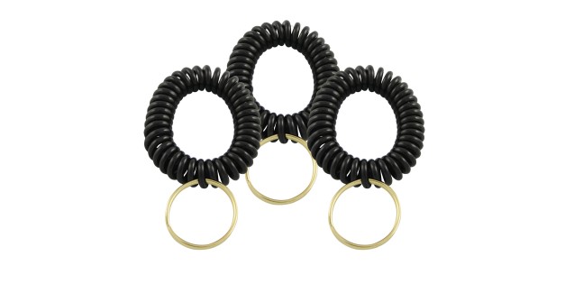 Set of 3 spiral cords - black