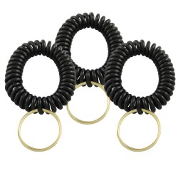 Set of 3 spiral cords - black