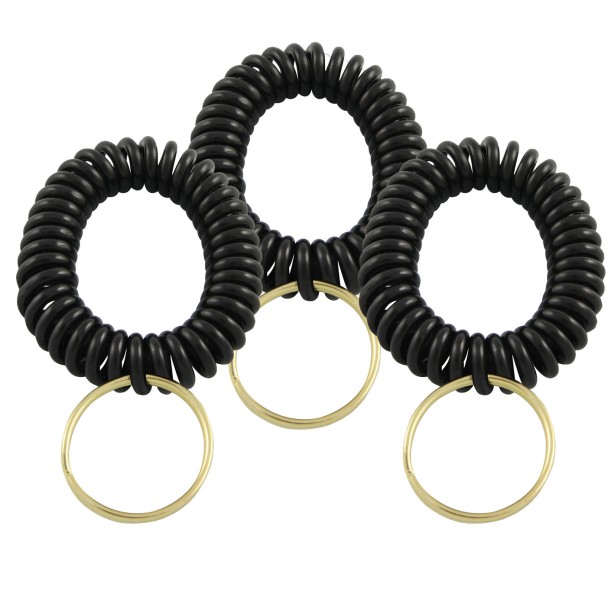 Lot de 3 cordons spirales - noir