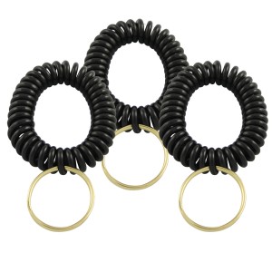 Lot de 3 cordons spirales - noir