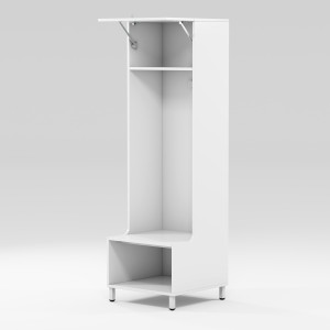 Football locker on metal stand