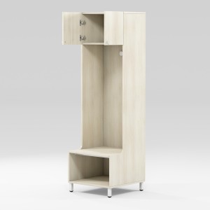 Football locker on metal stand