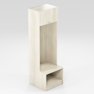 Football changing room on plinth