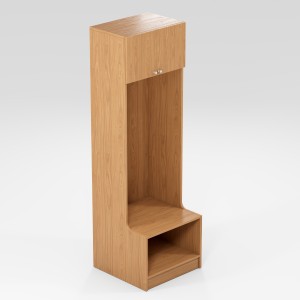 Football changing room on plinth