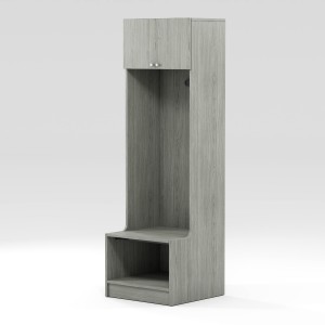 Football changing room on plinth