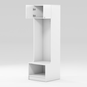 Football changing room on plinth