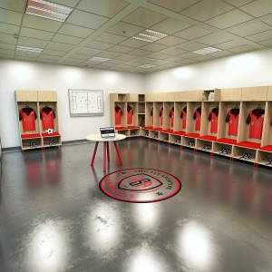 Vestiaire foot sur pied métallique