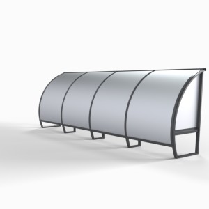Abris de touche tout aluminium - 1,6 m / 2 m