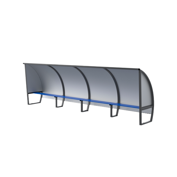 Abris de touche tout aluminium - 1,6 m / 2 m