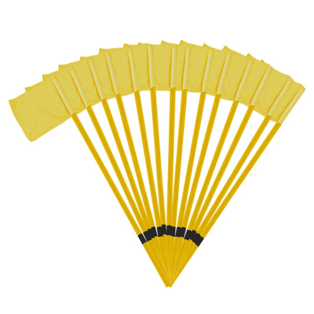 Kit de 14 poteaux de corner rugby avec drapeaux jaunes
