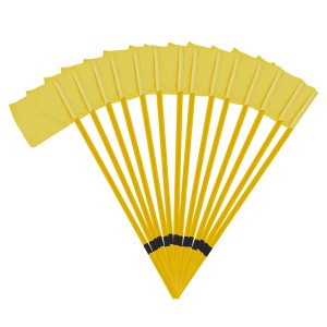 Kit de 14 poteaux de corner rugby avec drapeaux jaunes