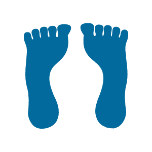 Footprint floor marking