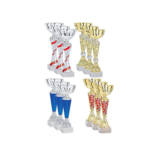 Lot de 12 coupes de foot - 24,4 cm