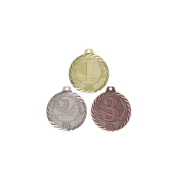 Médaille Podium - Or, Argent, Bronze - 50 mm
