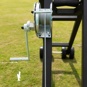 Winch system for rugby posts