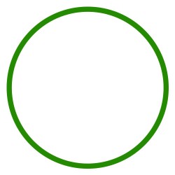 Cerceau Rond - Vert - 65 cm