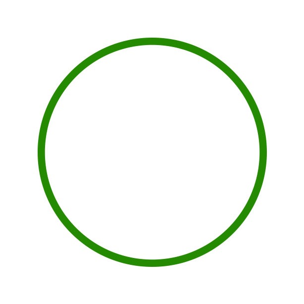 Round hoop – Green – 65 cm