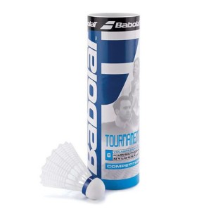 Tube of 6 Tournament shuttlecocks - Babolat - Medium