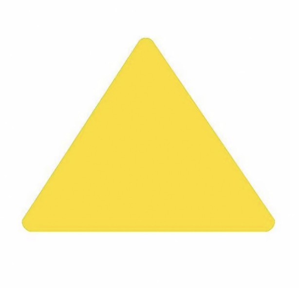 Triangle jaune - marquage au sol