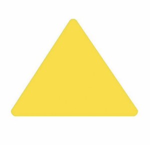 Triangle jaune - marquage au sol