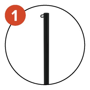 Rear masts for 8 and 11 goals - Ø49 mm