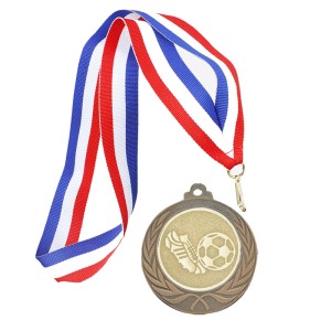 Médaille football - Bronze - 70 mm