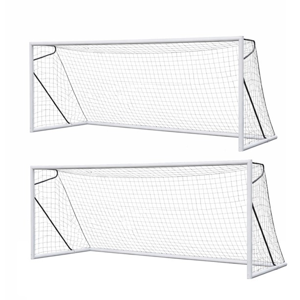 11-a-side transportable aluminium goals - Pair