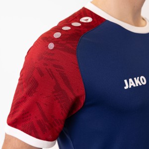 Maillot Iconic Jako - Manche courte - bleu navy et rouge chili