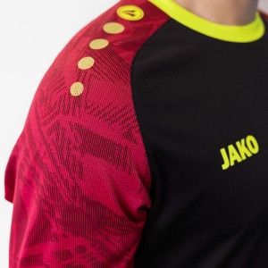 Iconic Jako Jersey - Short Sleeve - Black, Pink and Fluorescent Yellow