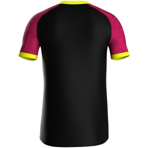 Iconic Jako Jersey - Short Sleeve - Black, Pink and Fluorescent Yellow