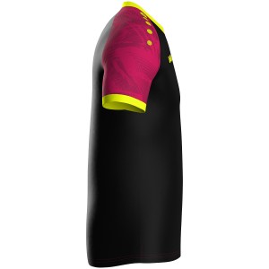 Iconic Jako Jersey - Short Sleeve - Black, Pink and Fluorescent Yellow