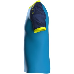 Iconic Jako Jersey - Short Sleeve - Blue and Fluorescent Yellow