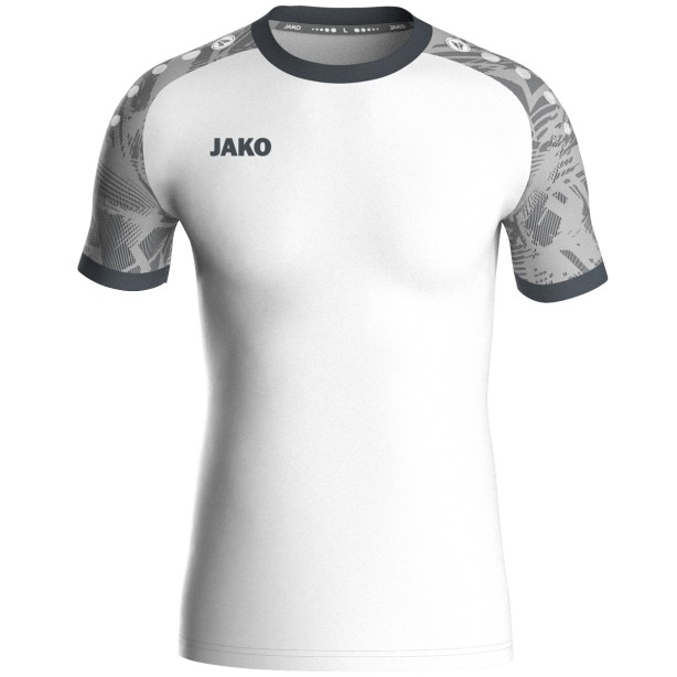 Iconic Jako Jersey - Short Sleeve - White and Grey
