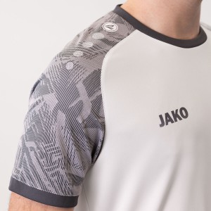 Maillot Iconic Jako - Manche courte - blanc et gris