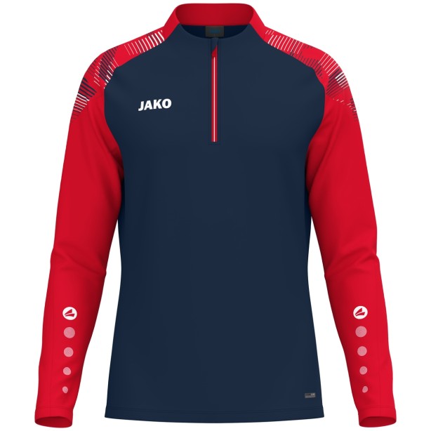 Sweat Ziptop Sonic - Jako - Marine et rouge