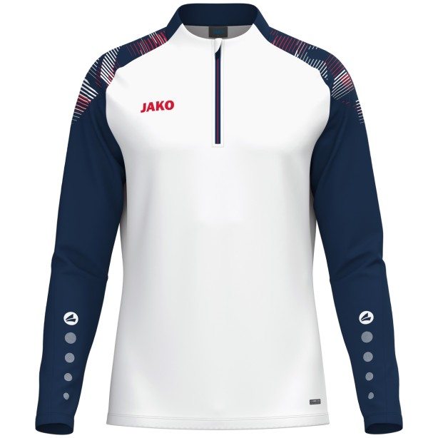 Sonic Ziptop Sweatshirt - Jako - White and navy