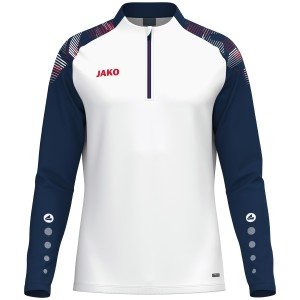 Sonic Ziptop Sweatshirt - Jako - White and navy