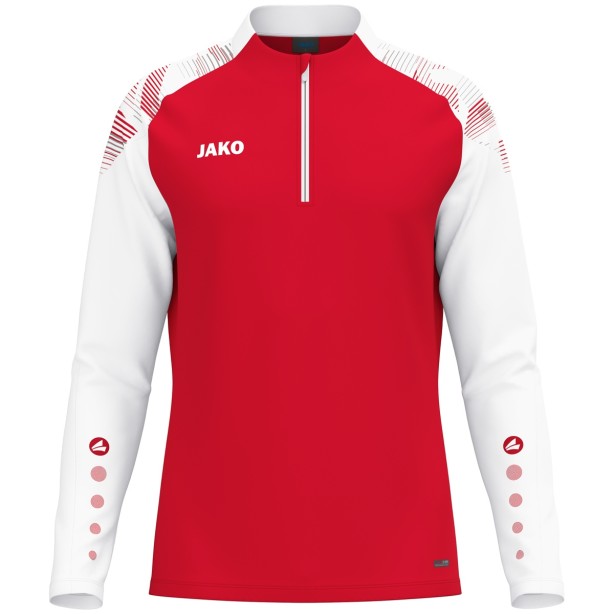 Sonic Ziptop Sweatshirt - Jako - Red and White