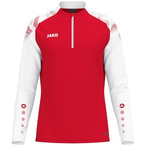 Sweat Ziptop Sonic - Jako - Rouge et blanc