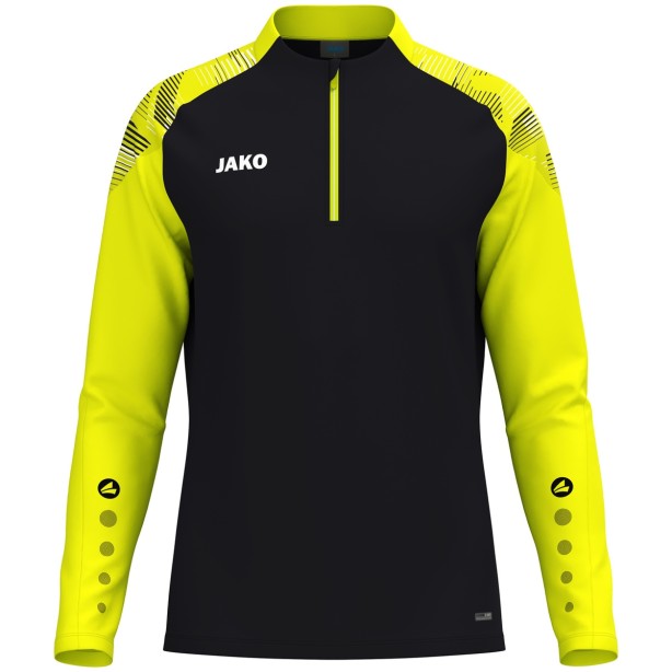 Sweat Ziptop One - Jako - Noir et jaune