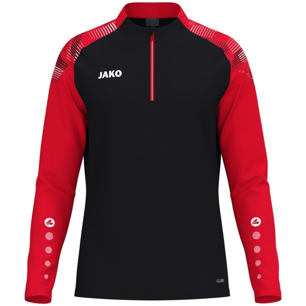 Sweat Ziptop Sonic - Jako - Black and Red