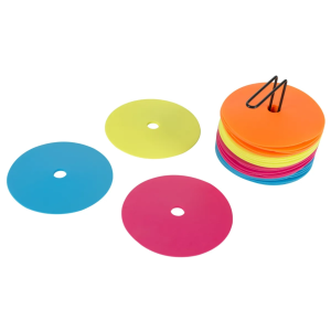Disque de repérage - Lot de 24 marques au sol fluo