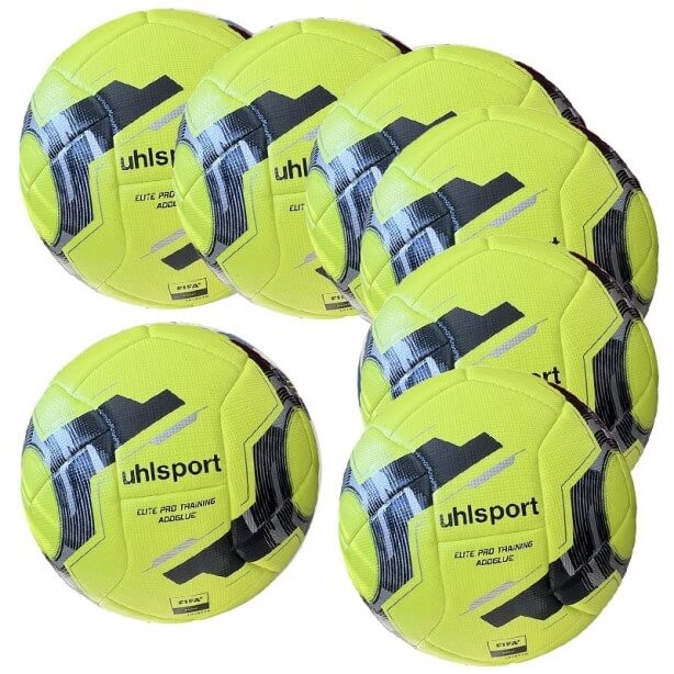 Lot 12 ballons T5 - Uhlsport Elite Pro Training Addglue - Jaune bleu marine